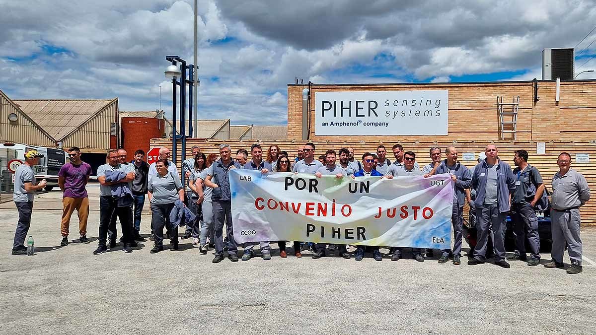 Concentración de trabajadores Piher Tudela