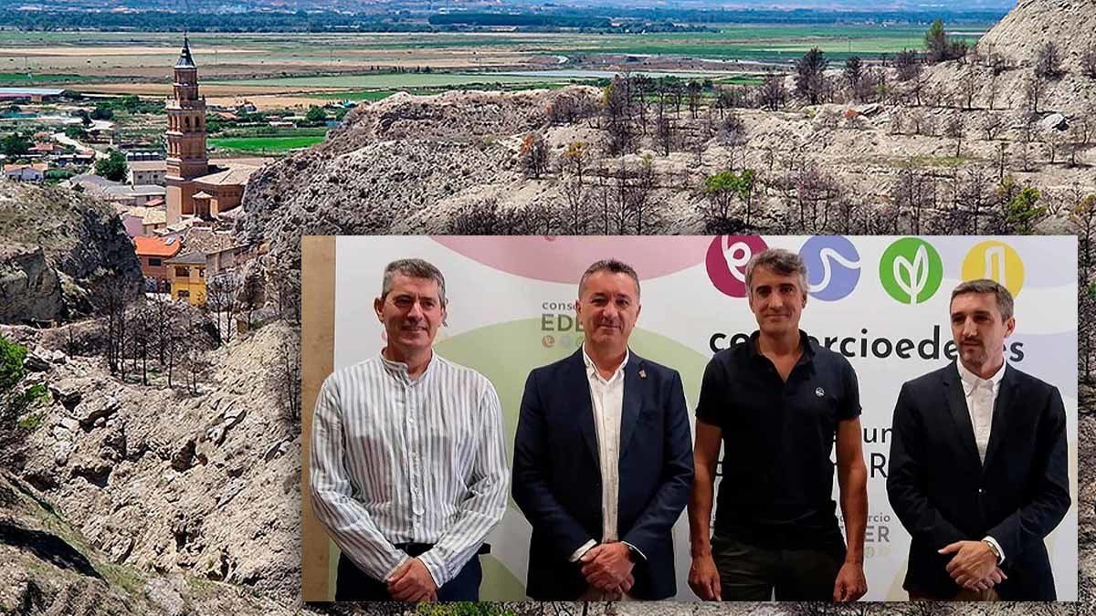 Acuerdo Consorcio Eder y Ayuntamiento de Arguedas restauración montes tras incedio 2022