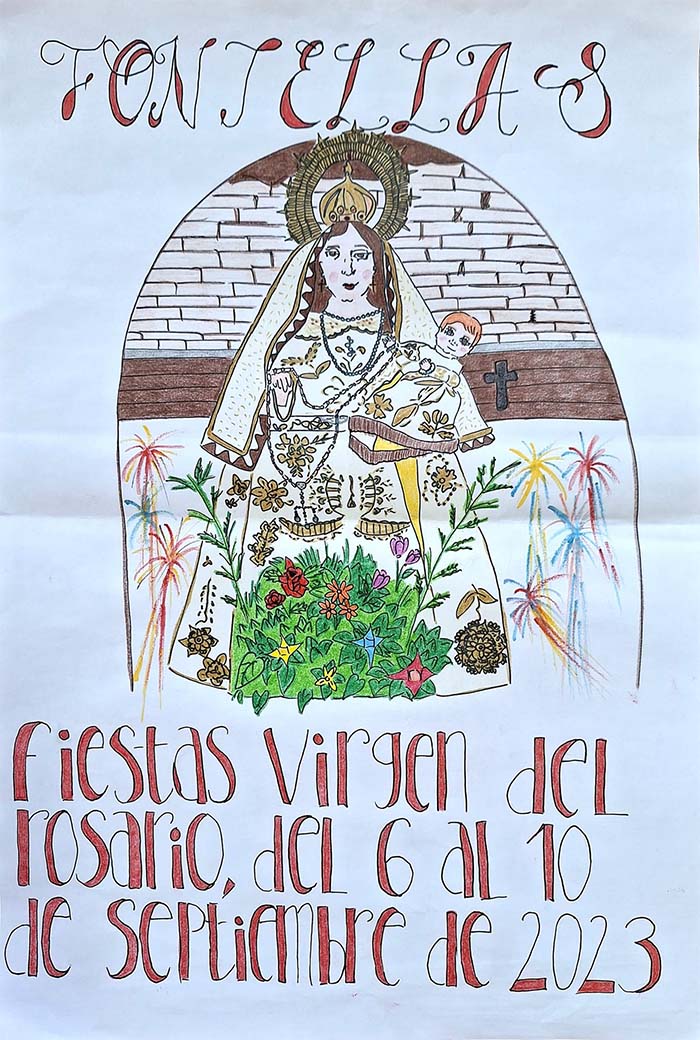 Cartel Fiestas de Fontellas 2023. Autor MARTINA ALCALDE AVENOZA